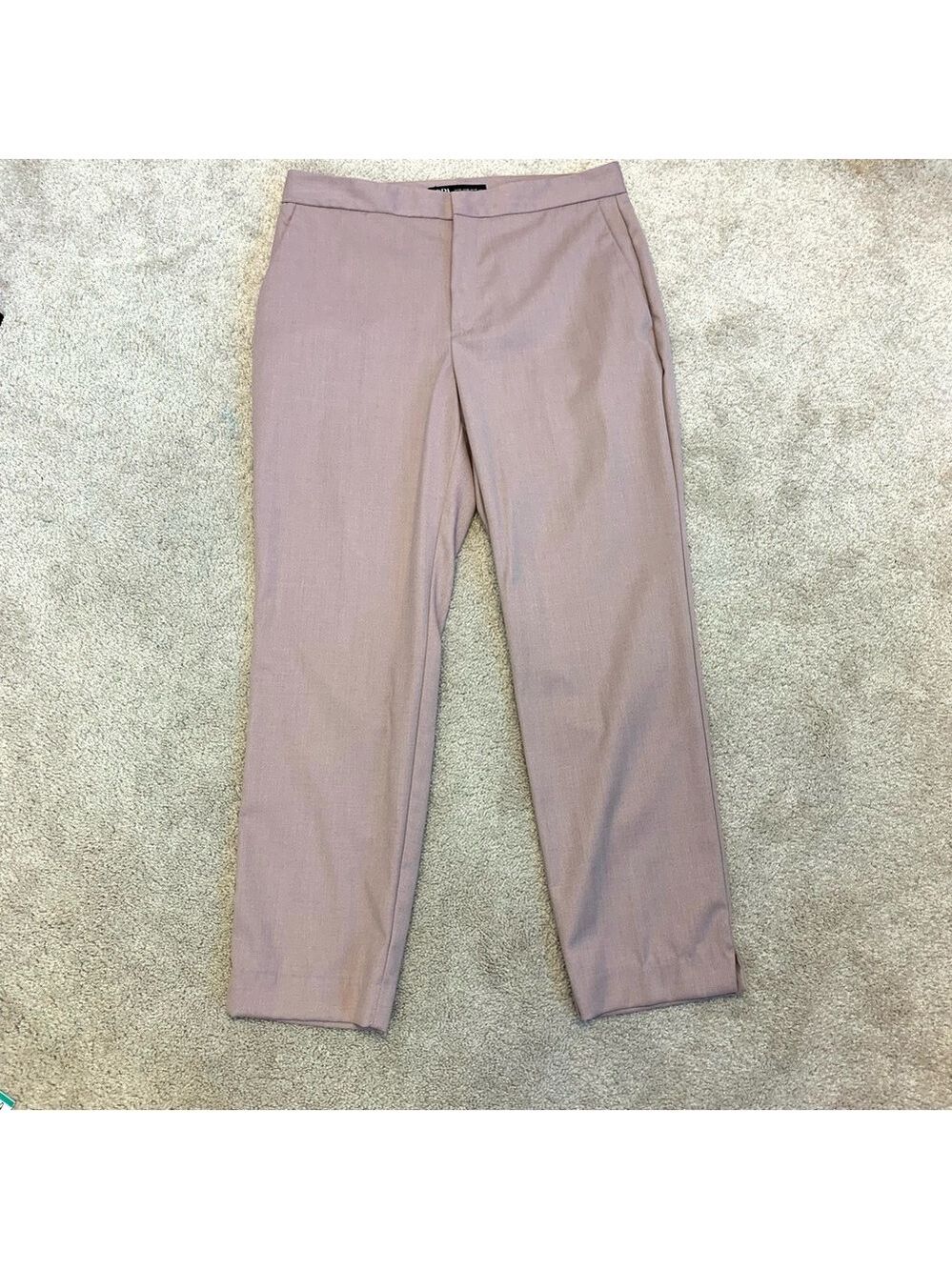 Zara dusty rose pink slim ankle pant trousers Sz 8 NWT